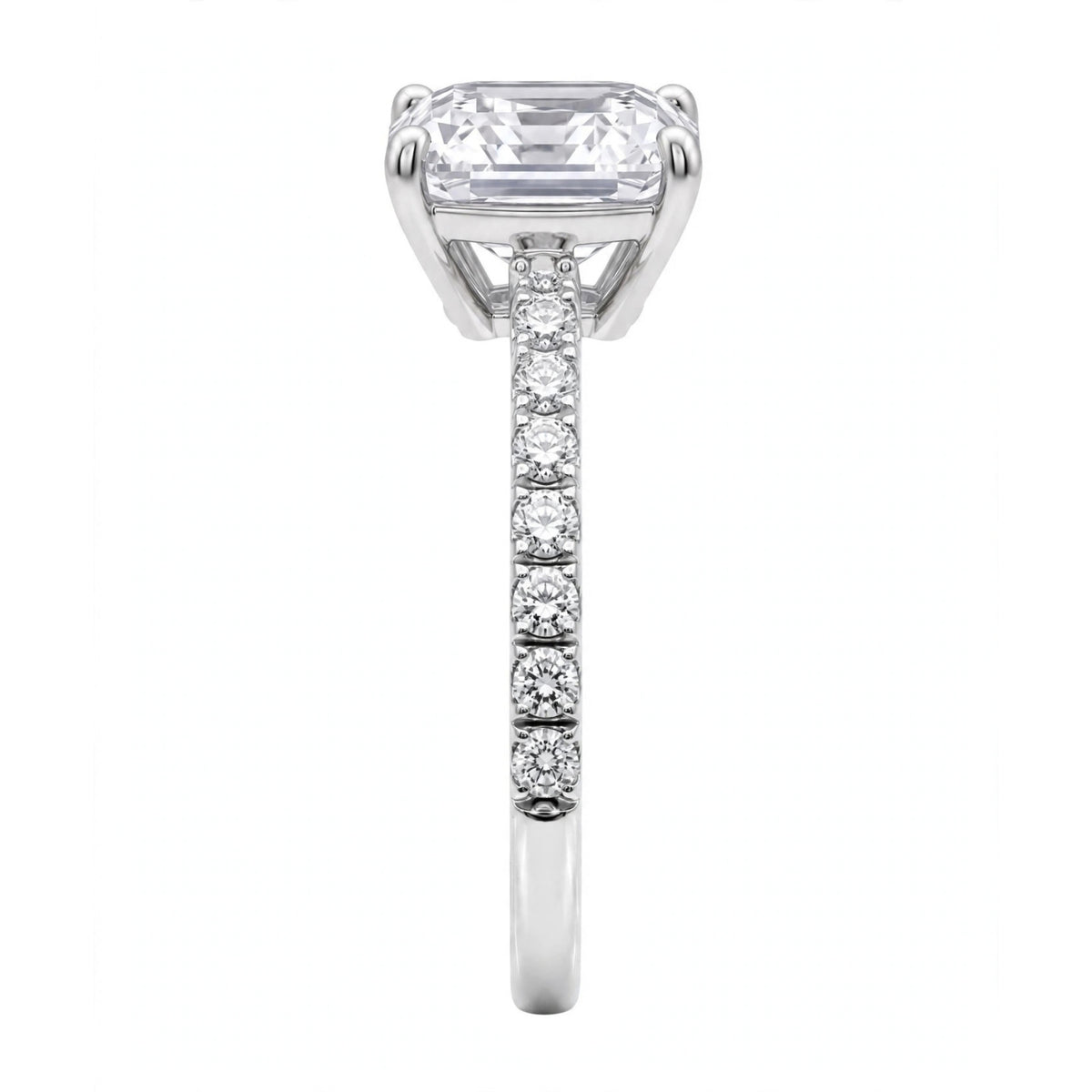 1-6 ctw Asscher Solitaire Wedding Ring