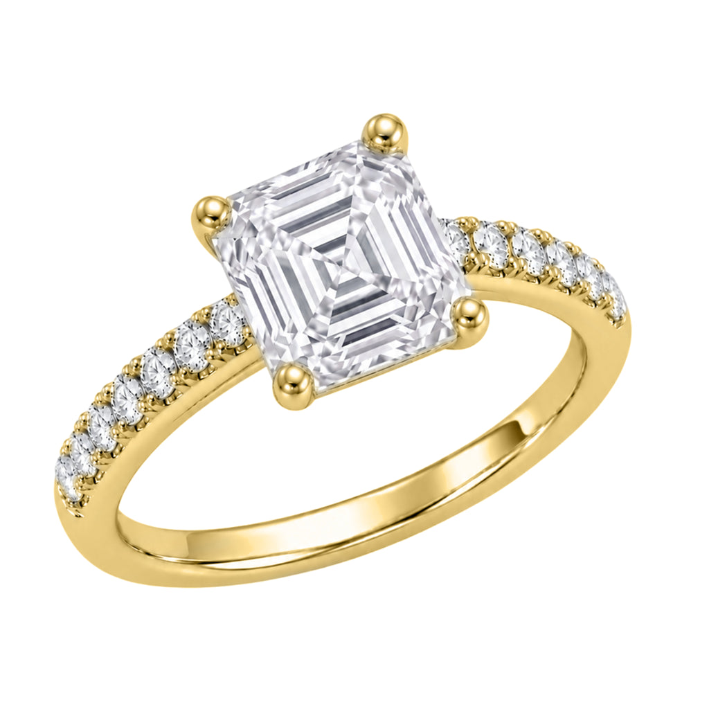 1-6 ctw Asscher Solitaire Wedding Ring