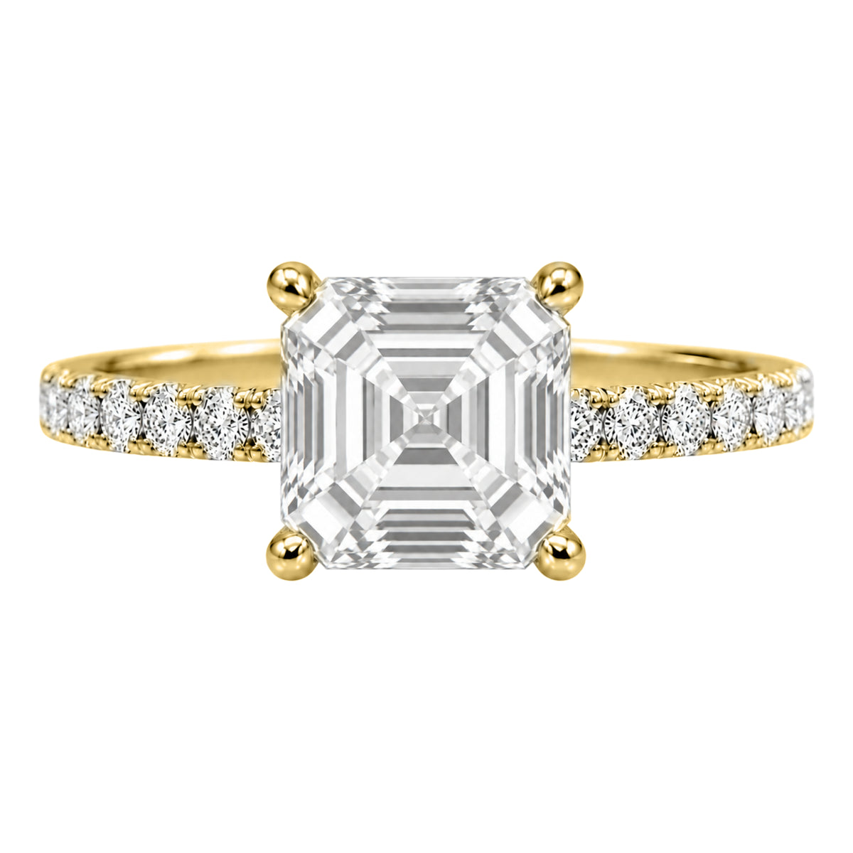 1-6 ctw Asscher Solitaire Wedding Ring