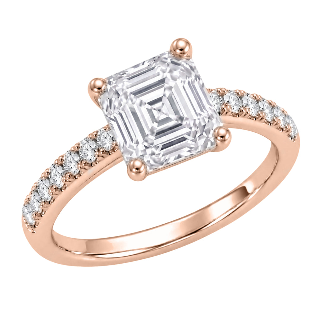 1-6 ctw Asscher Solitaire Wedding Ring