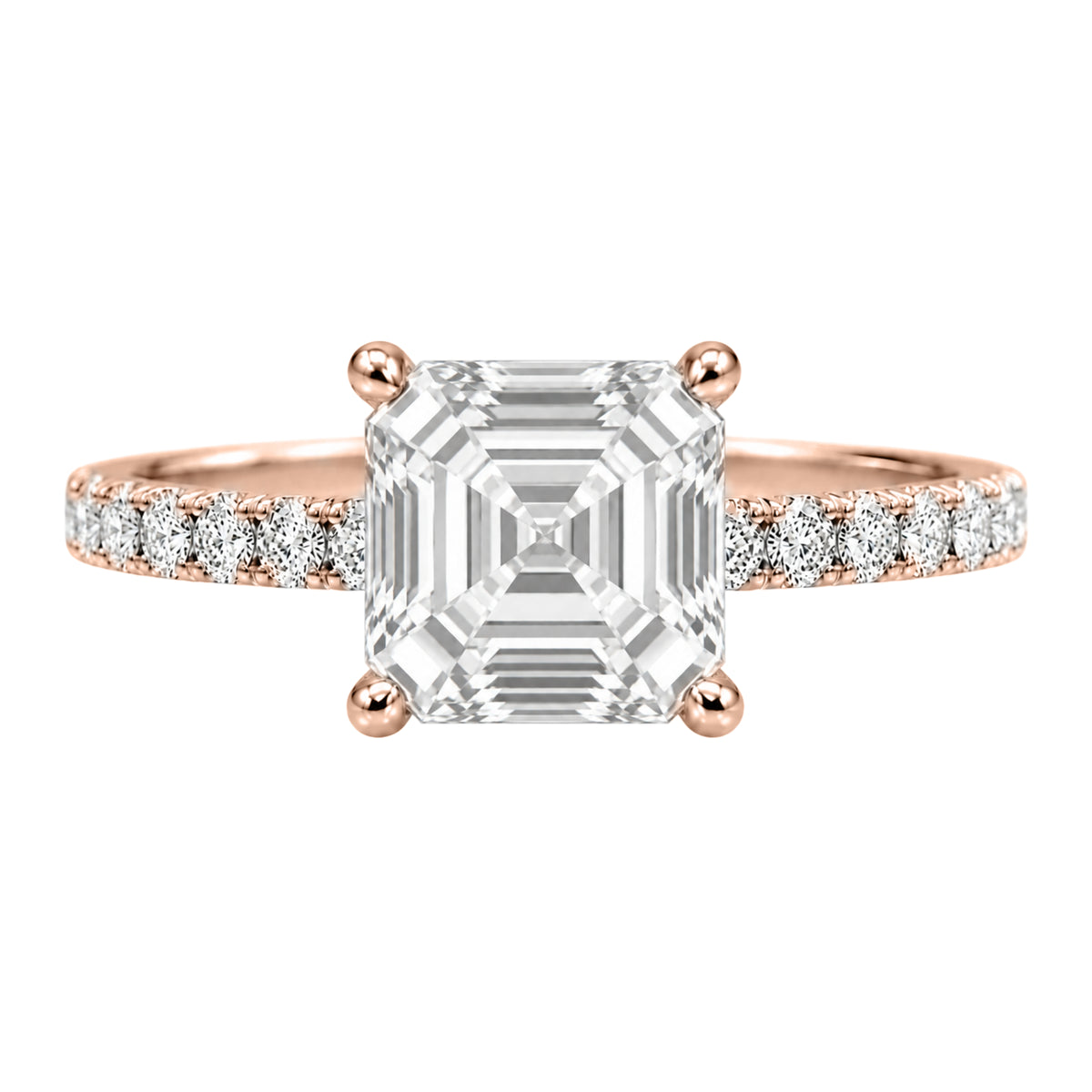1-6 ctw Asscher Solitaire Wedding Ring