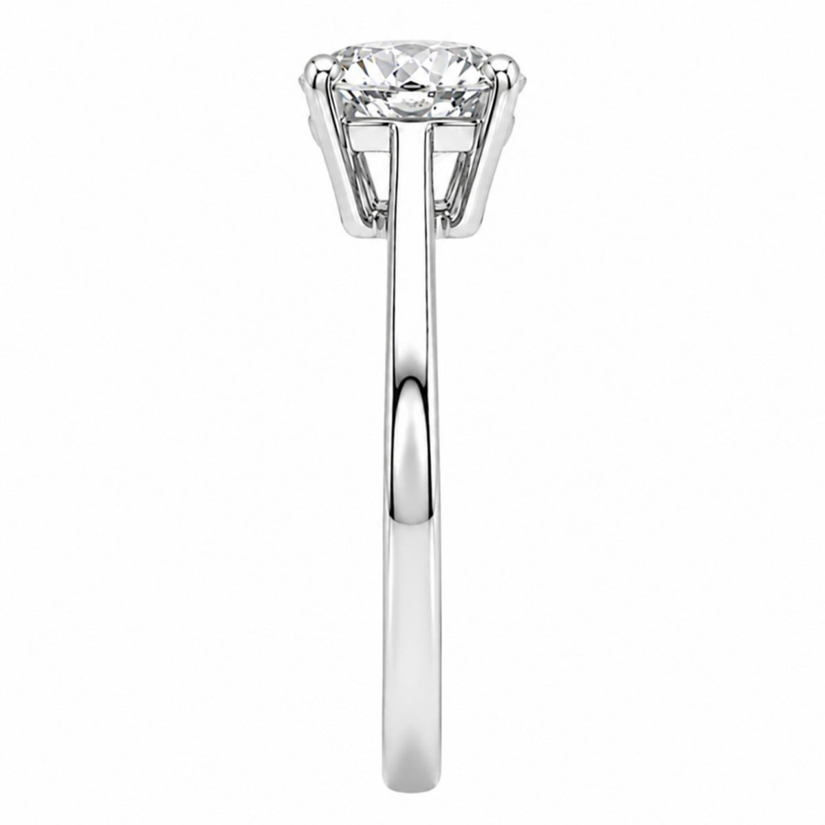 1.00-6.00 Carat T.W. Round-cut IGI Certified Lab Grown Diamond (F/VS+) 14K Gold Solitaire Ring