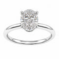 1.00-6.00 Carat T.W. Oval-cut IGI Certified IGI Certified Lab Grown Diamond (F/VS+) 14K Gold Solitaire Ring