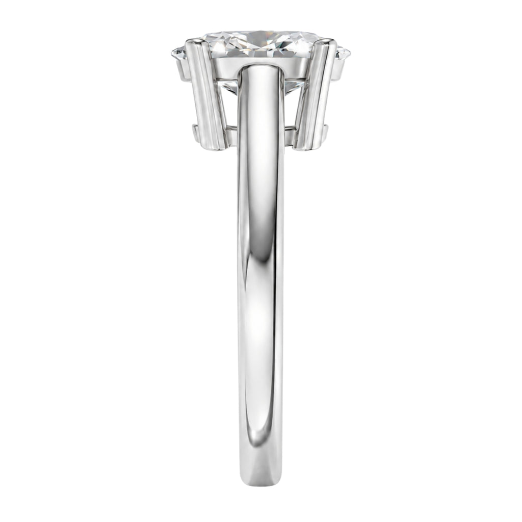 1.00-6.00 Carat T.W. Oval-cut IGI Certified IGI Certified Lab Grown Diamond (F/VS+) 14K Gold Solitaire Ring