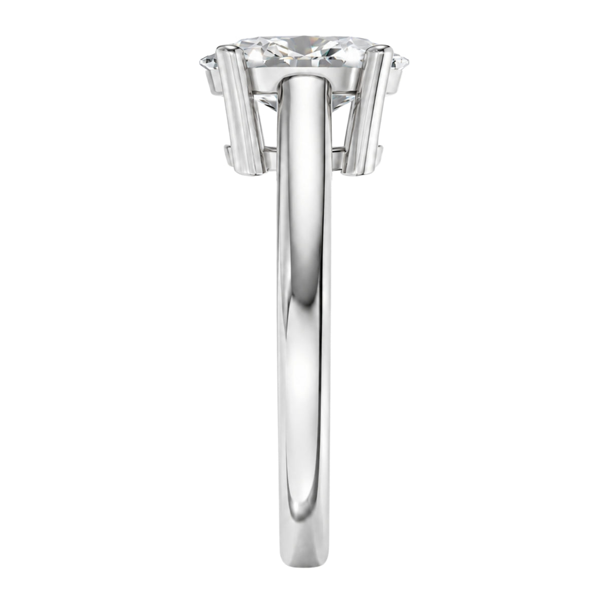 1.00-6.00 Carat T.W. Oval-cut IGI Certified IGI Certified Lab Grown Diamond (F/VS+) 14K Gold Solitaire Ring