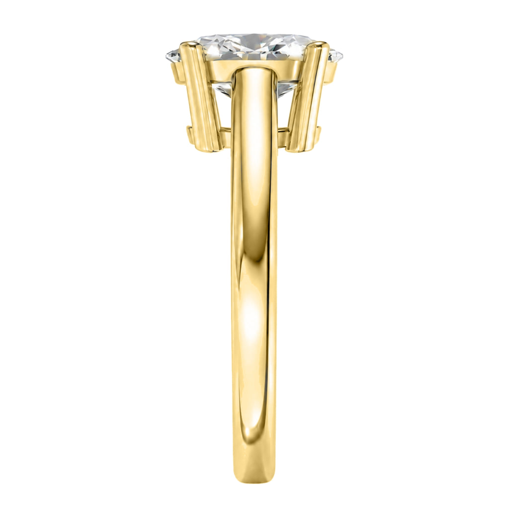 1.00-6.00 Carat T.W. Oval-cut IGI Certified IGI Certified Lab Grown Diamond (F/VS+) 14K Gold Solitaire Ring