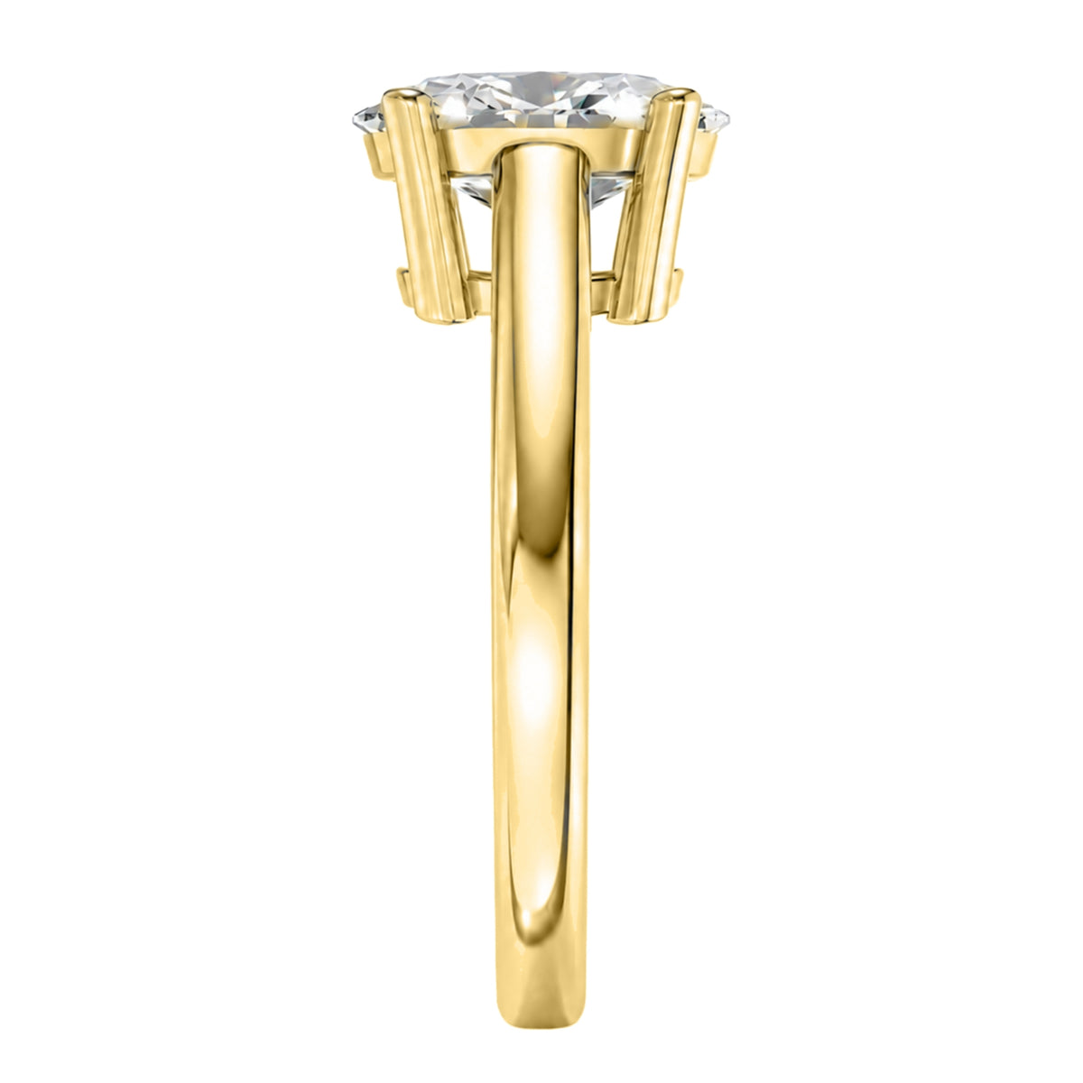 1.00-6.00 Carat T.W. Oval-cut IGI Certified IGI Certified Lab Grown Diamond (F/VS+) 14K Gold Solitaire Ring