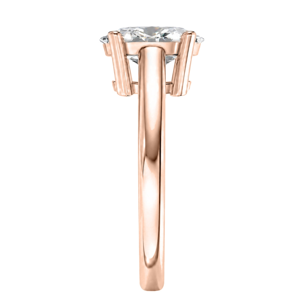 1.00-6.00 Carat T.W. Oval-cut IGI Certified IGI Certified Lab Grown Diamond (F/VS+) 14K Gold Solitaire Ring