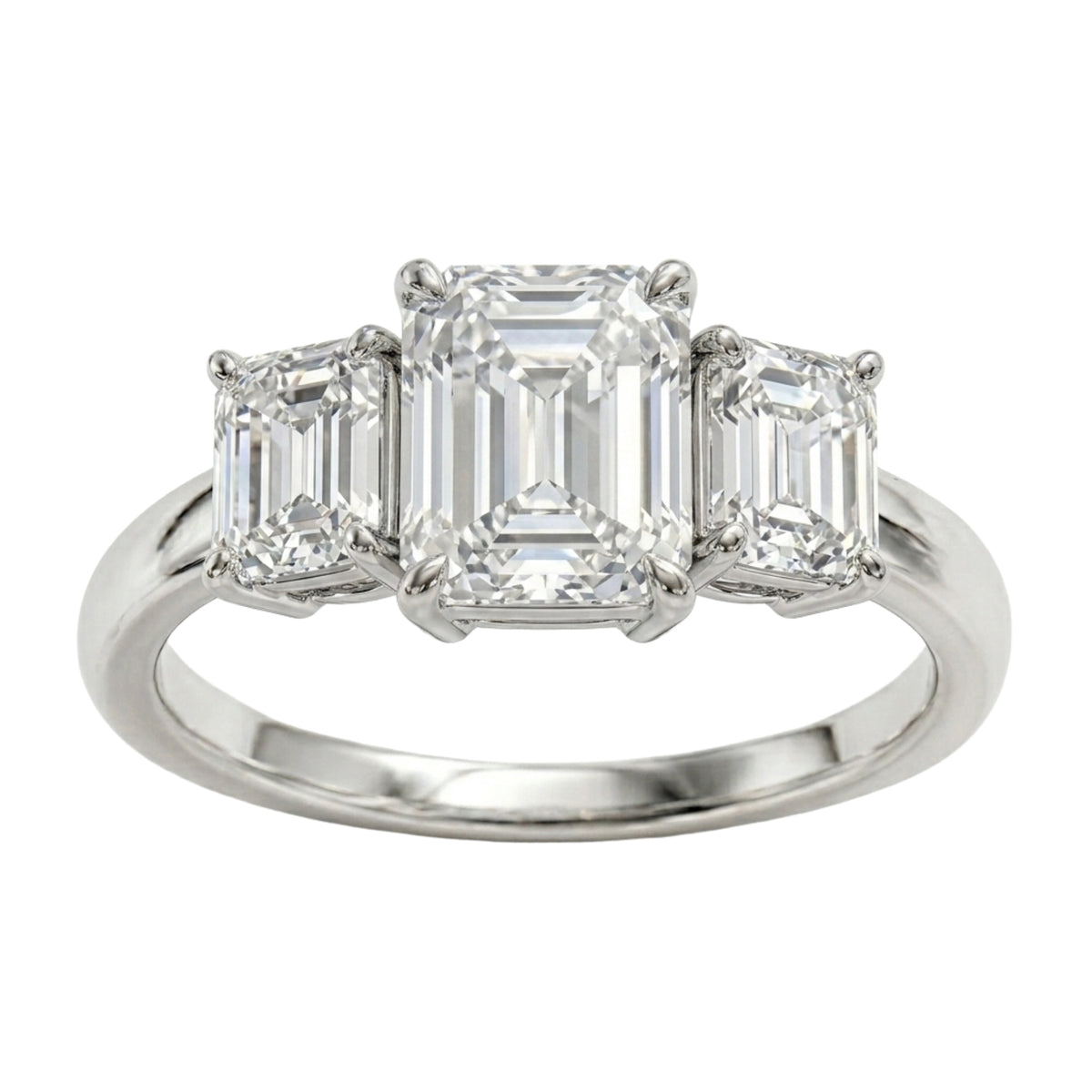 2-5 ctw Mixed Shape Three-Stone Engagement Ring