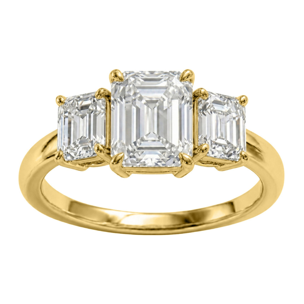 Diamonair 3 Stone Ring Set - Lab Grown Diamond 14K Gold 3 Stone Ring