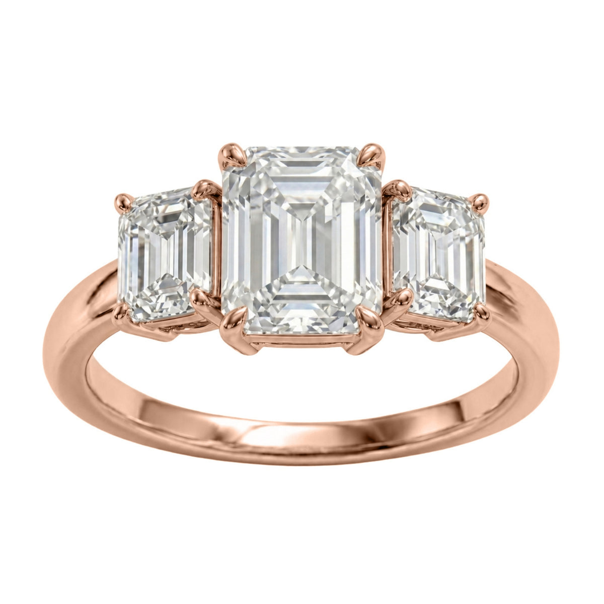 Diamonair 3 Stone Ring Set - Lab Grown Diamond 14K Gold 3 Stone Ring