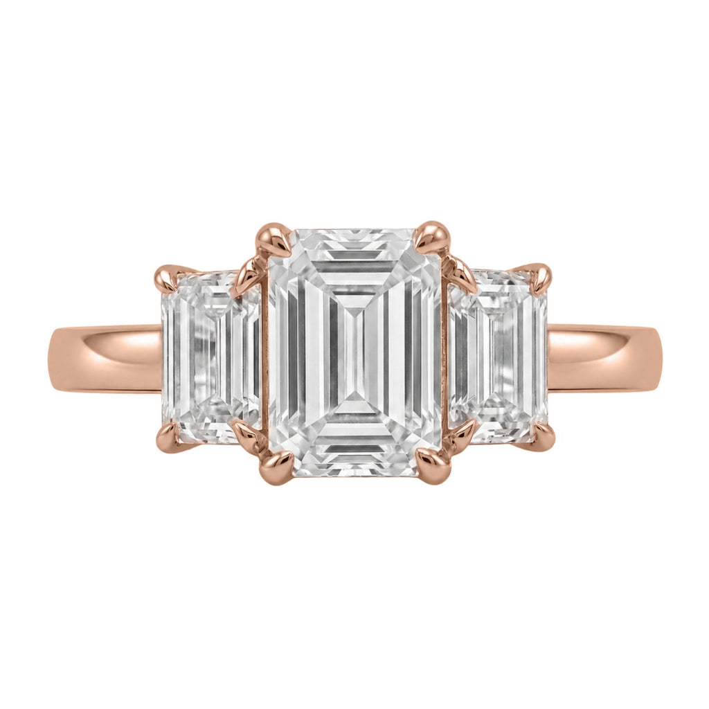 Diamonair 3 Stone Ring Set - Lab Grown Diamond 14K Gold 3 Stone Ring