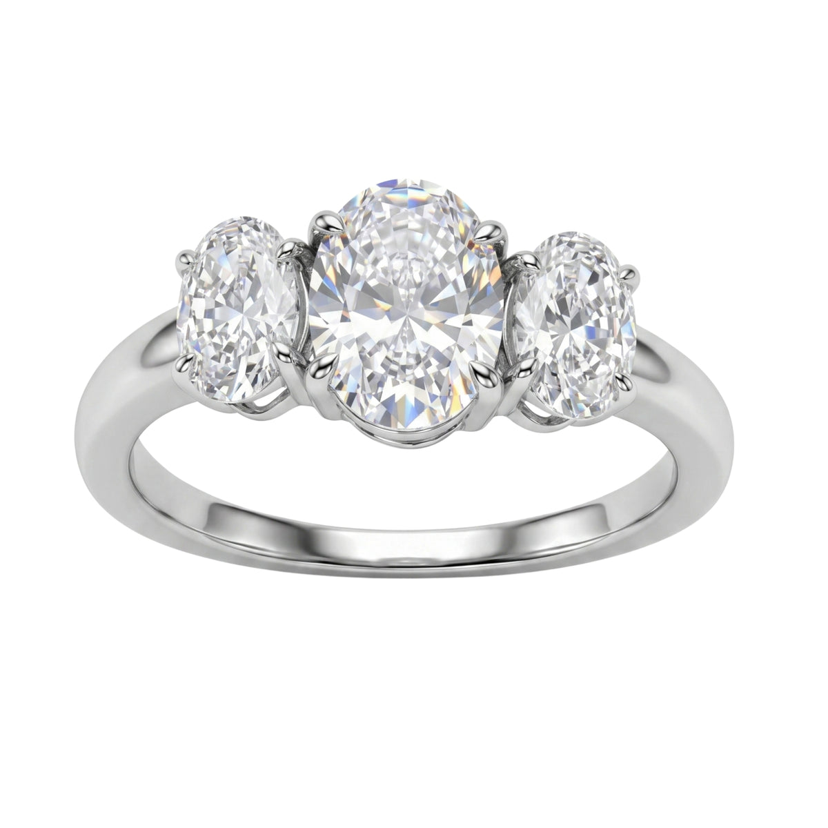 2-5 ctw Mixed Shape Three-Stone Engagement Ring