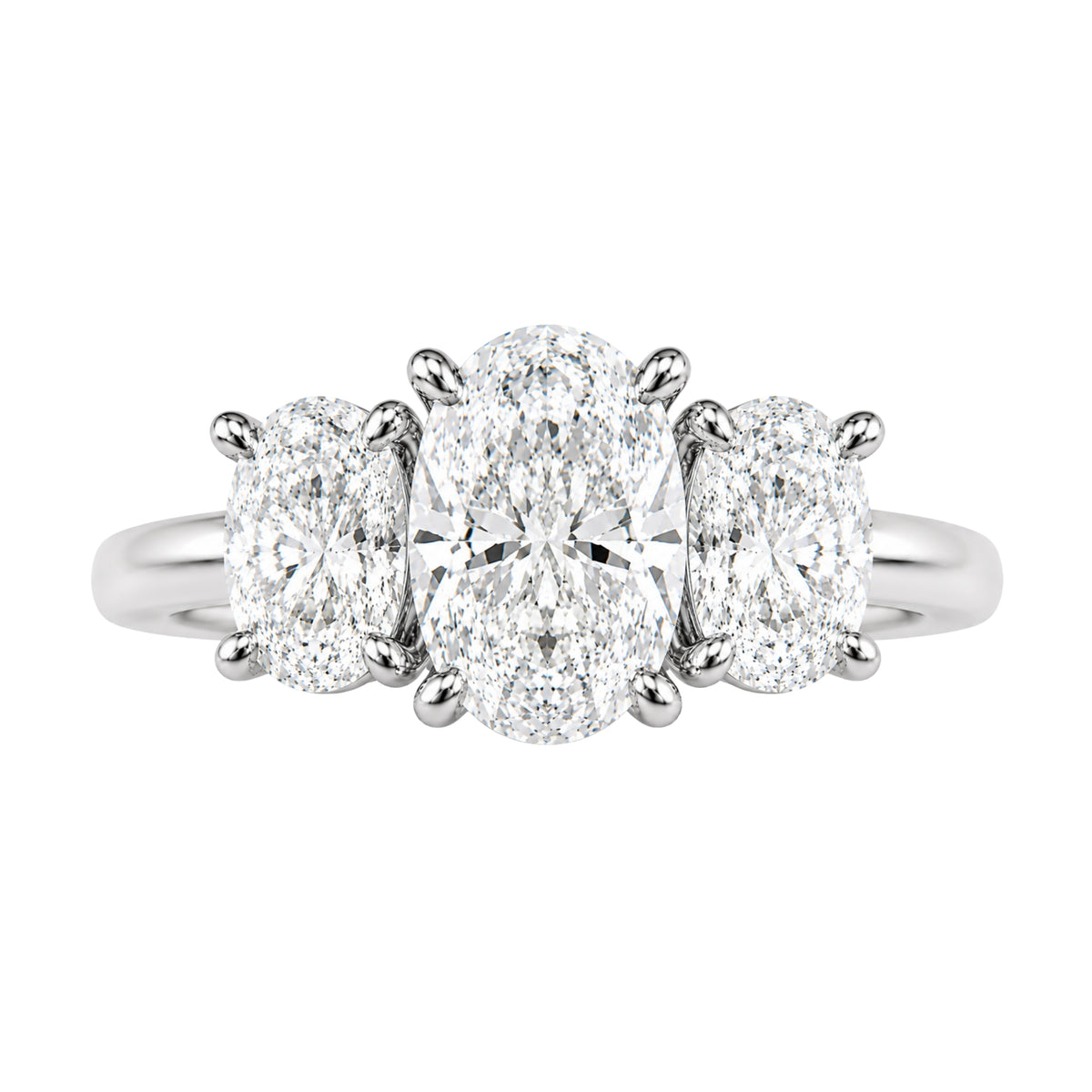Diamonair 3 Stone Ring Set - Lab Grown Diamond 14K Gold 3 Stone Ring