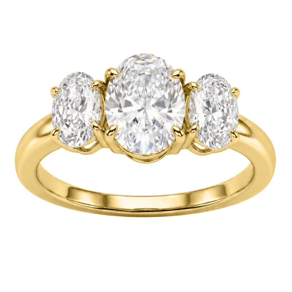 Diamonair 3 Stone Ring Set - Lab Grown Diamond 14K Gold 3 Stone Ring