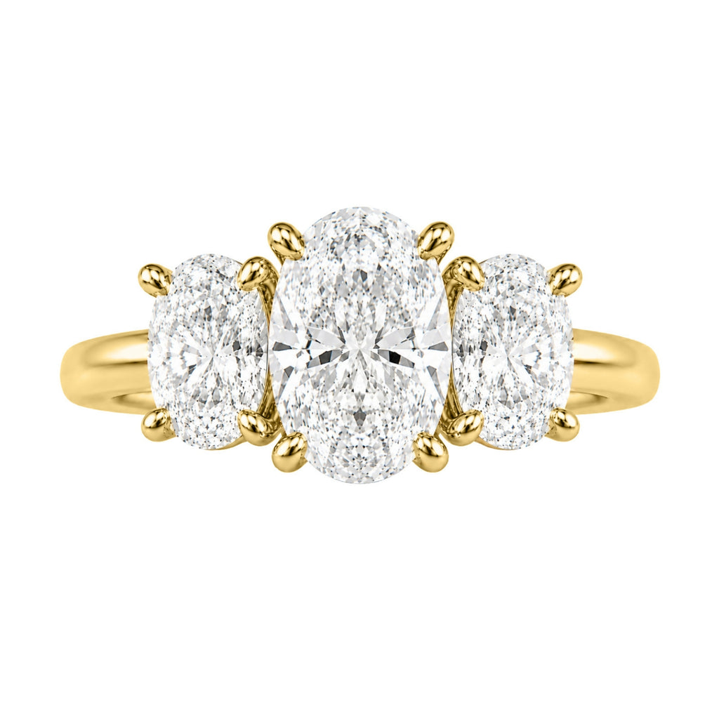 Diamonair 3 Stone Ring Set - Lab Grown Diamond 14K Gold 3 Stone Ring