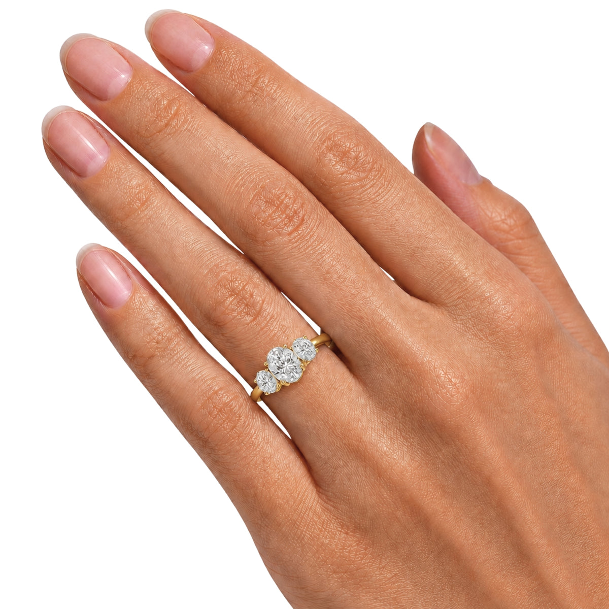 Diamonair 3 Stone Ring Set - Lab Grown Diamond 14K Gold 3 Stone Ring