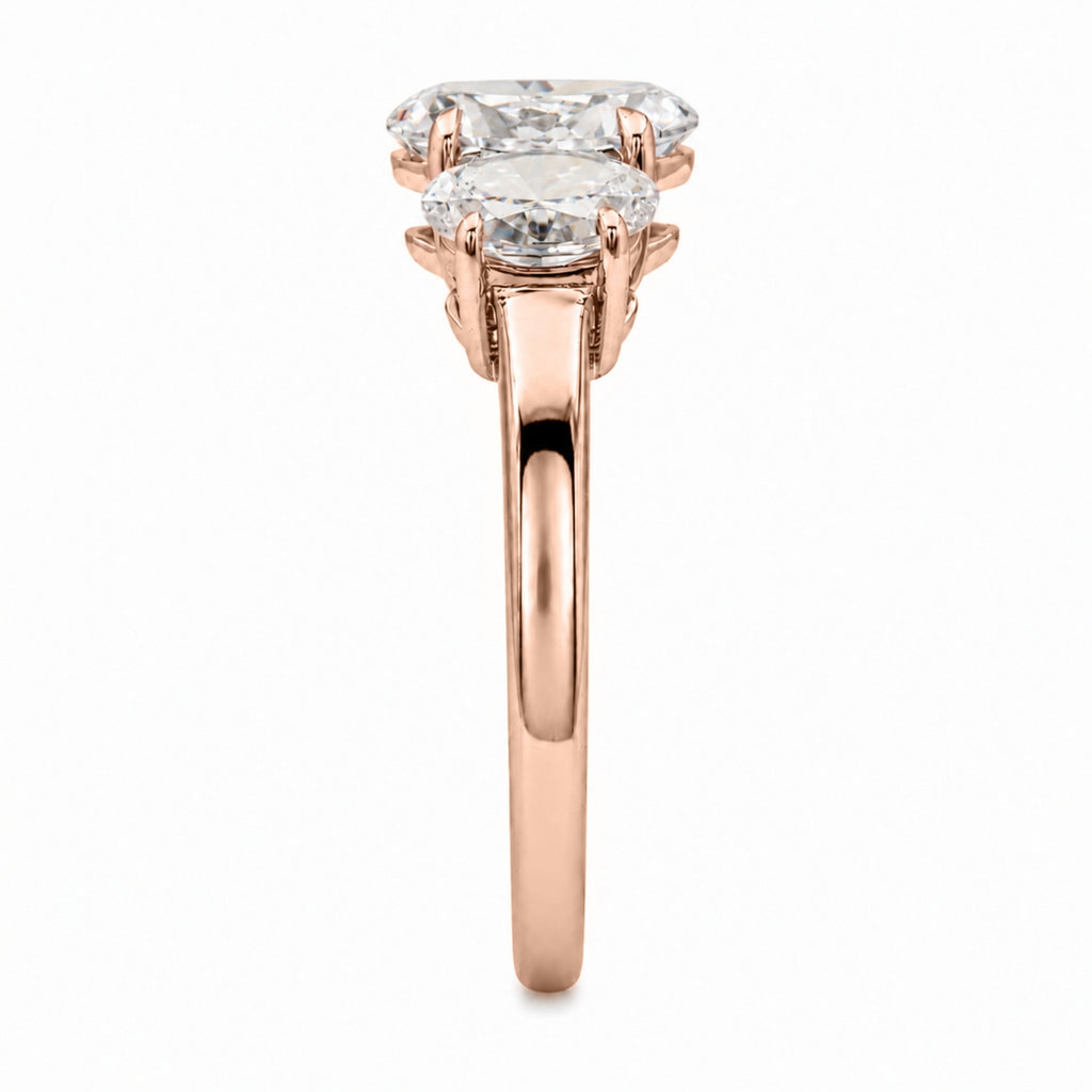 Diamonair 3 Stone Ring Set - Lab Grown Diamond 14K Gold 3 Stone Ring