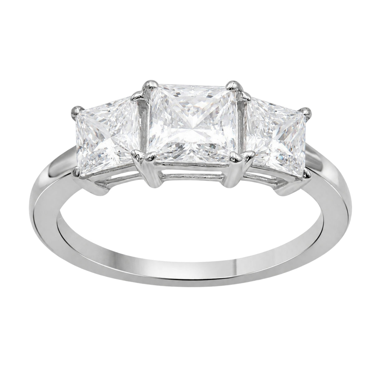 2-5 ctw Mixed Shape Three-Stone Engagement Ring