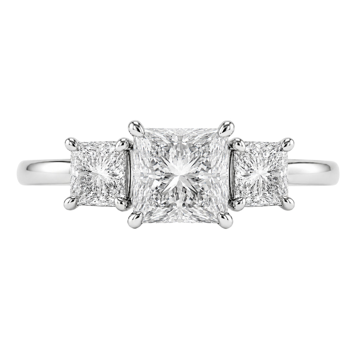 Diamonair 3 Stone Ring Set - Lab Grown Diamond 14K Gold 3 Stone Ring