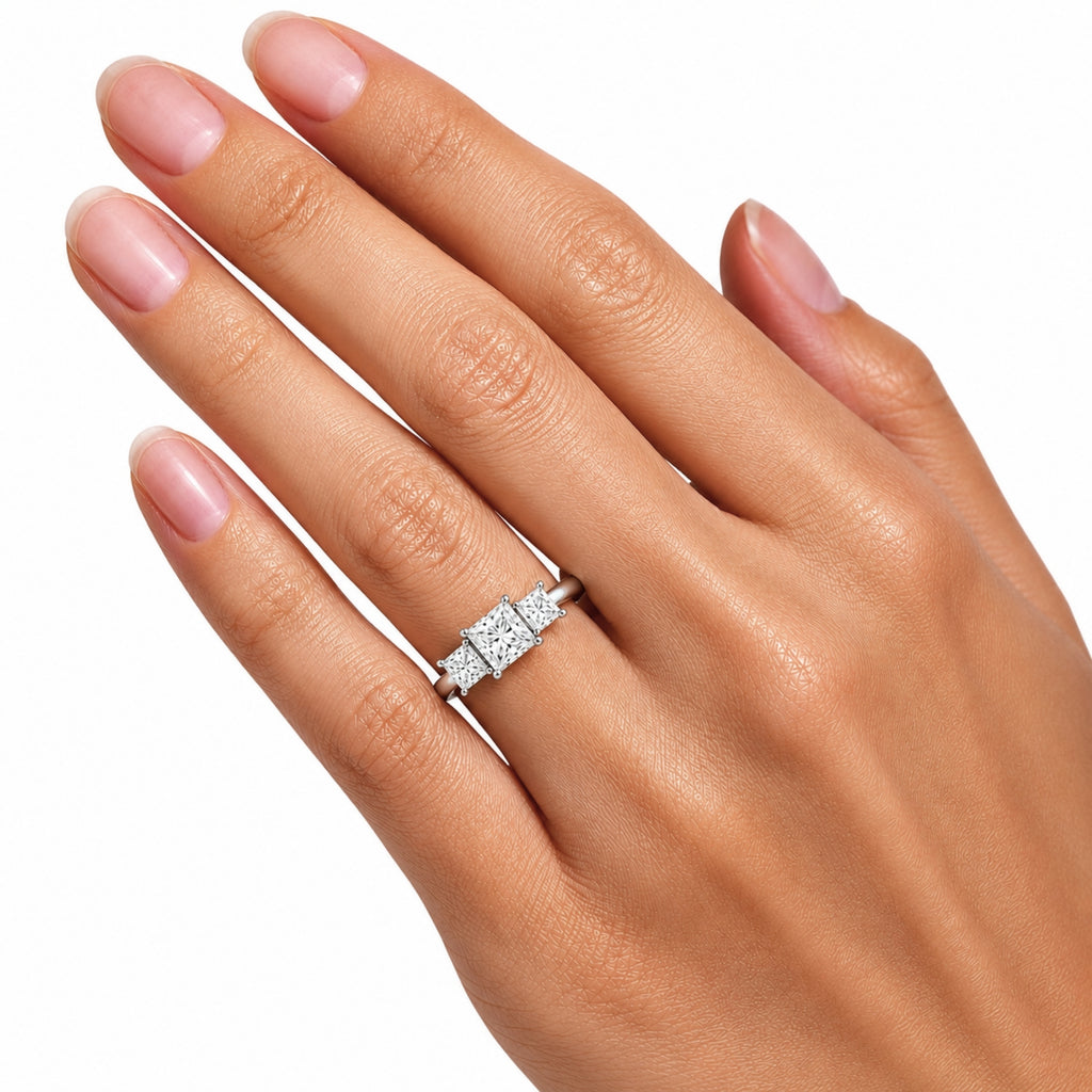 Diamonair 3 Stone Ring Set - Lab Grown Diamond 14K Gold 3 Stone Ring