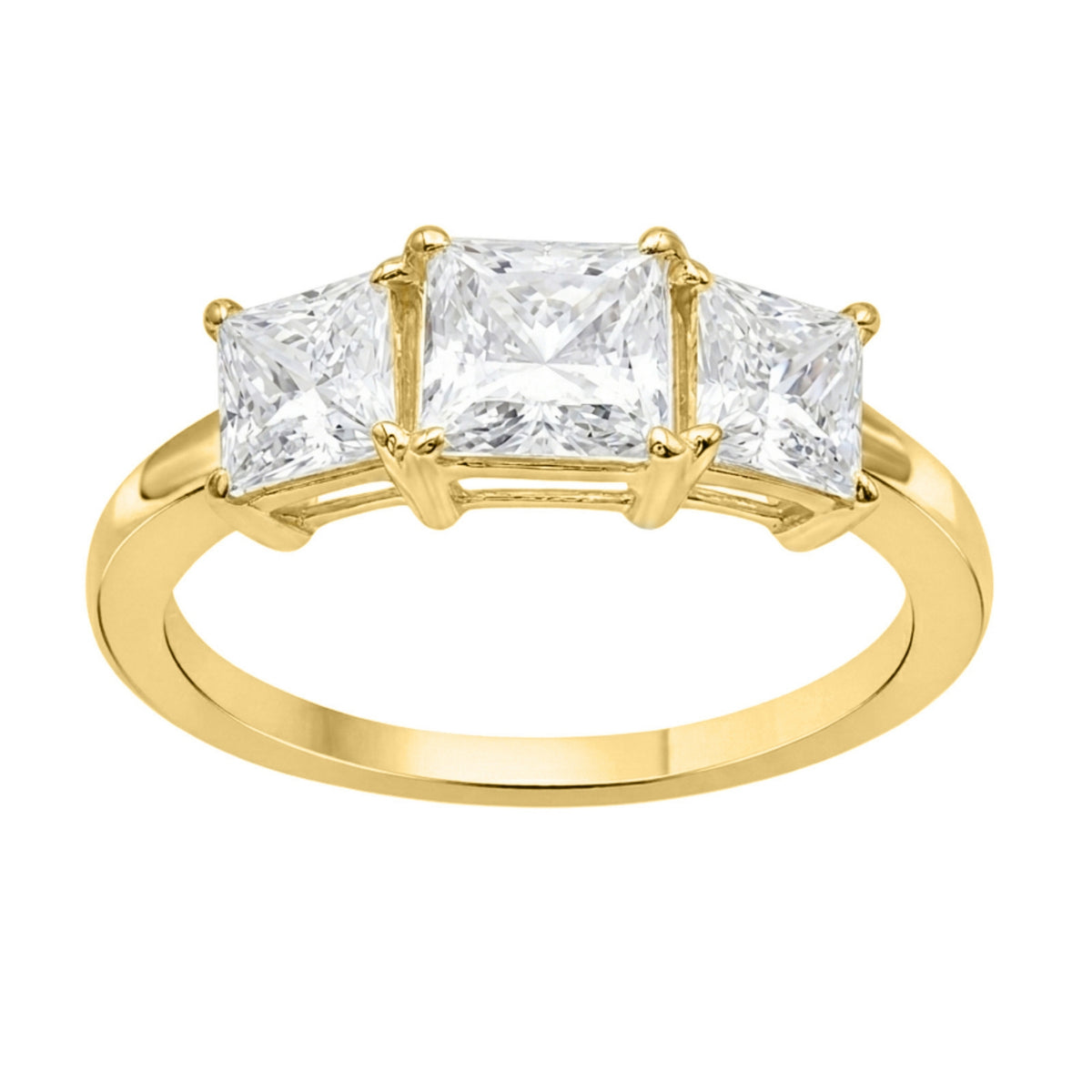 Diamonair 3 Stone Ring Set - Lab Grown Diamond 14K Gold 3 Stone Ring