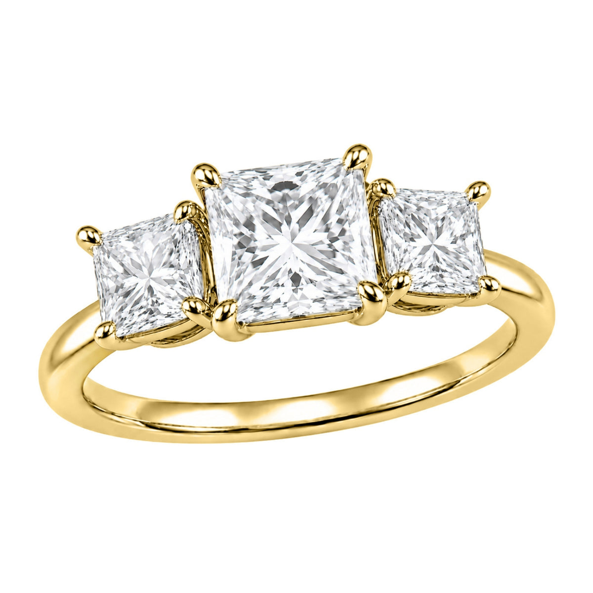 Diamonair 3 Stone Ring Set - Lab Grown Diamond 14K Gold 3 Stone Ring