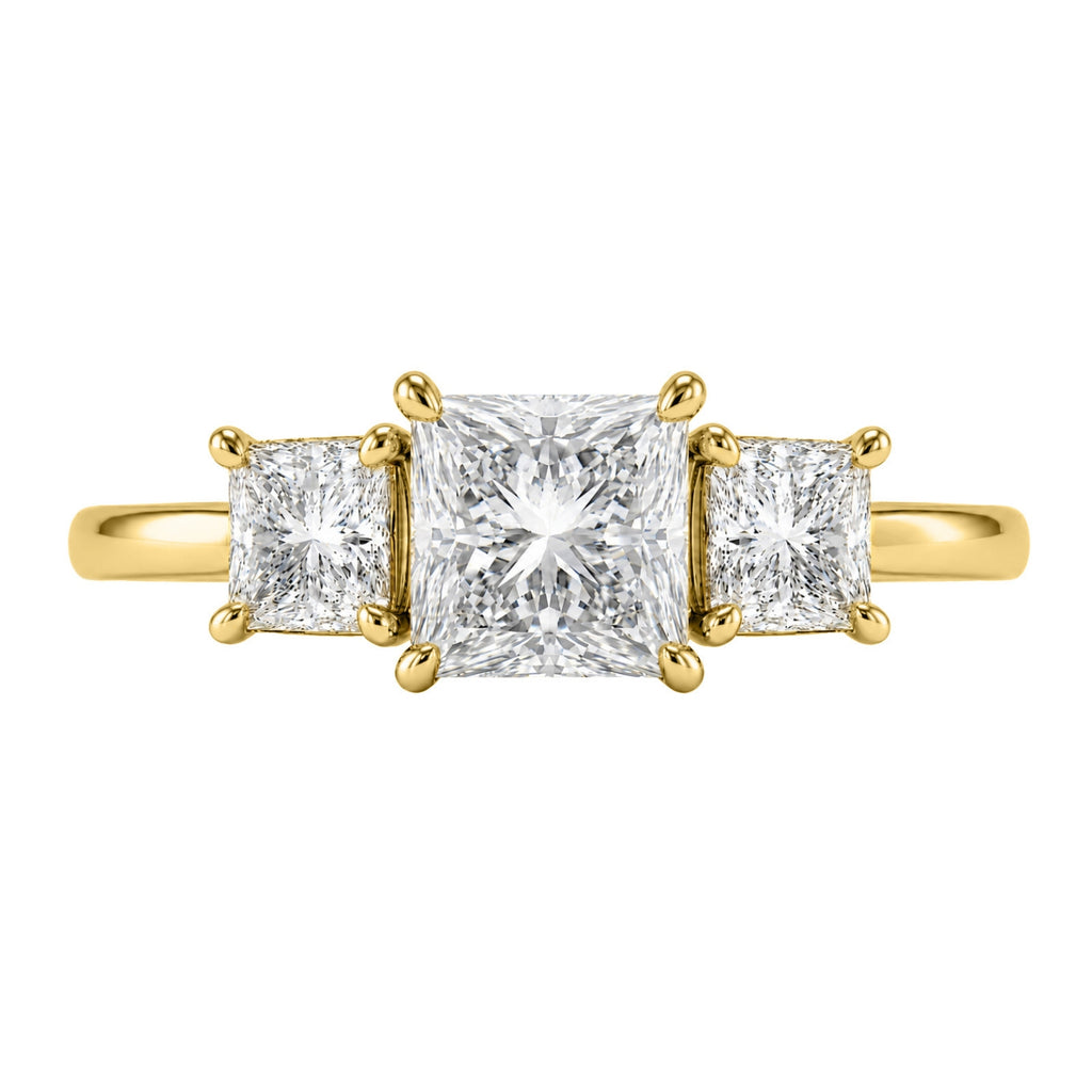 Diamonair 3 Stone Ring Set - Lab Grown Diamond 14K Gold 3 Stone Ring