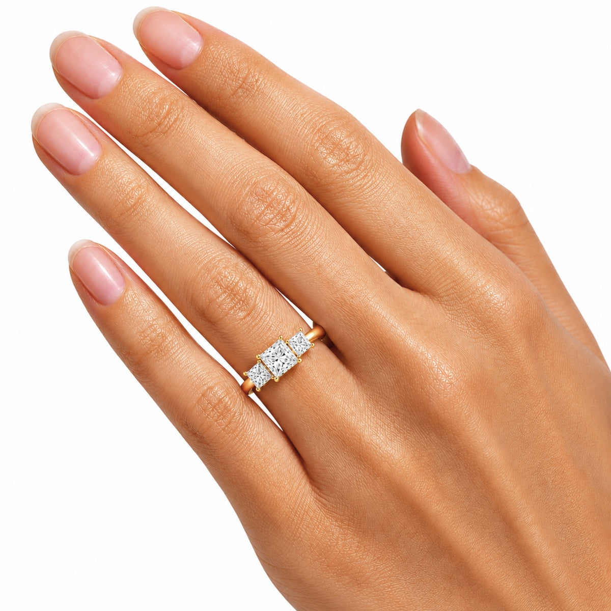 Diamonair 3 Stone Ring Set - Lab Grown Diamond 14K Gold 3 Stone Ring