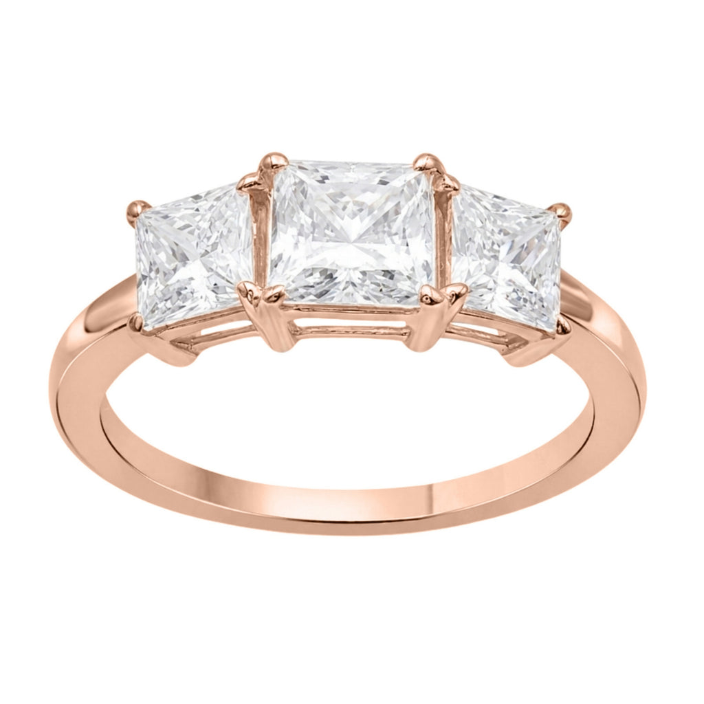 Diamonair 3 Stone Ring Set - Lab Grown Diamond 14K Gold 3 Stone Ring