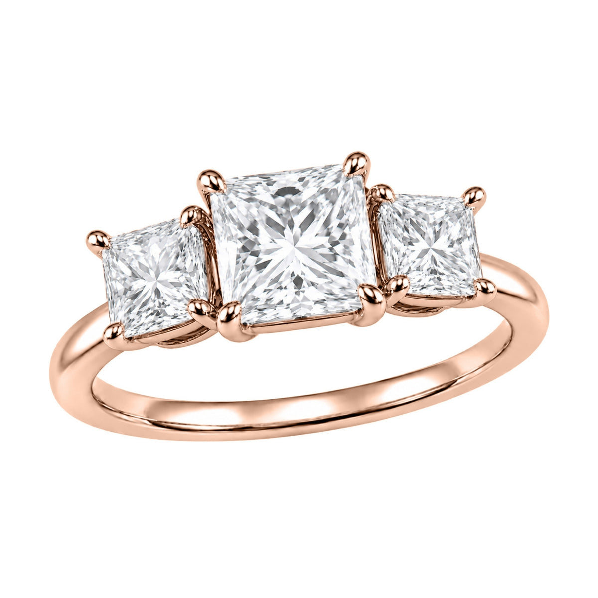 Diamonair 3 Stone Ring Set - Lab Grown Diamond 14K Gold 3 Stone Ring