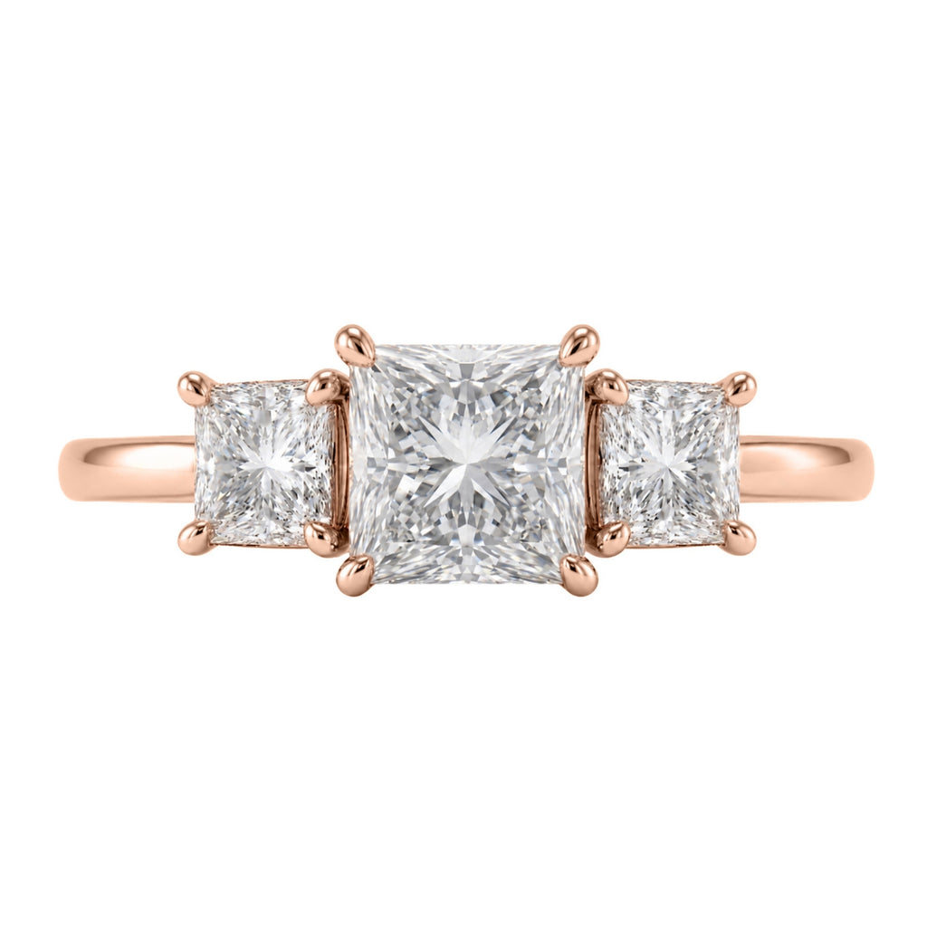 Diamonair 3 Stone Ring Set - Lab Grown Diamond 14K Gold 3 Stone Ring