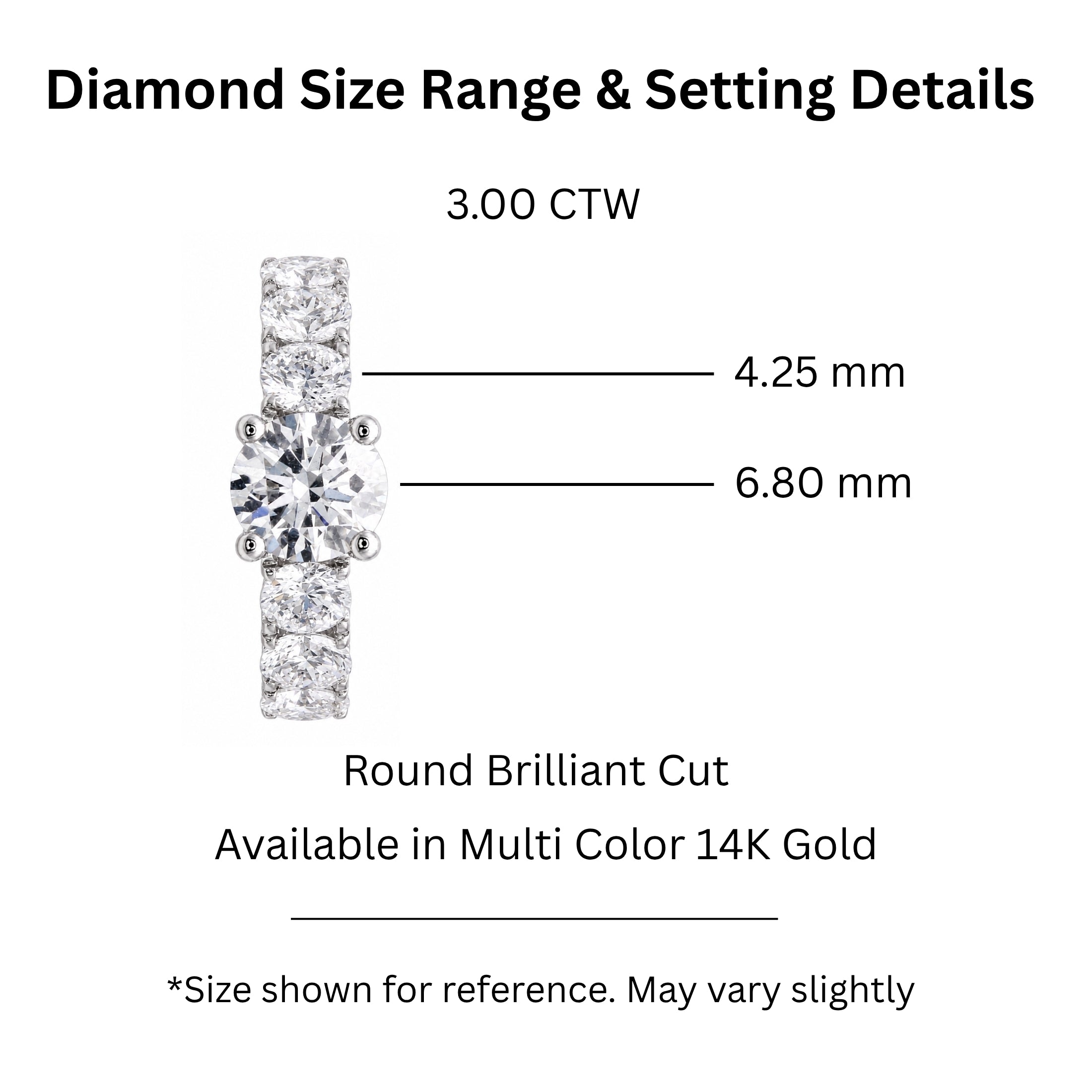 3.00 Carat T.W. Round-cut Lab Grown Diamond (F/VS+) 14K Gold Fashion Ring
