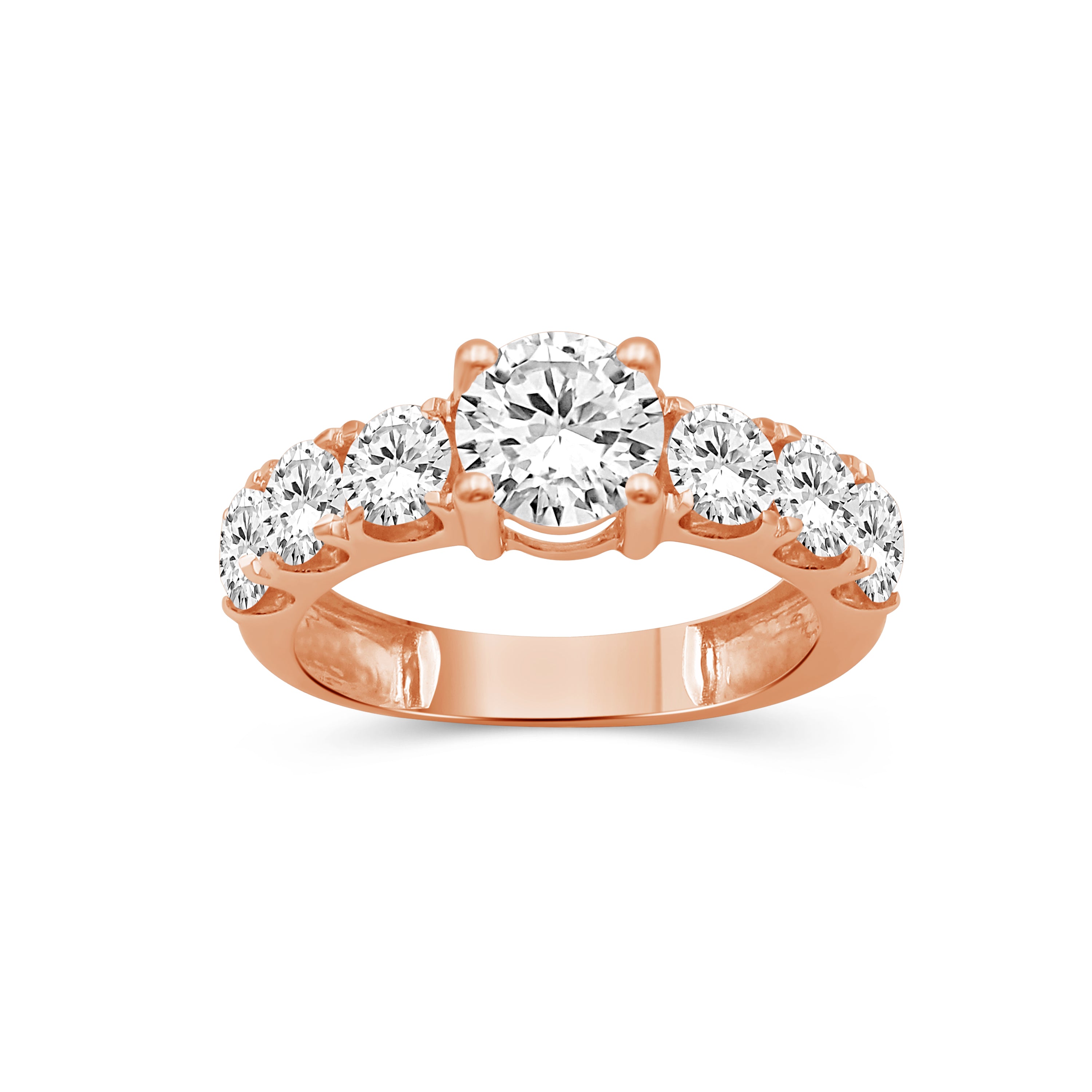3.00 Carat T.W. Round-cut Lab Grown Diamond (F/VS+) 14K Gold Fashion Ring