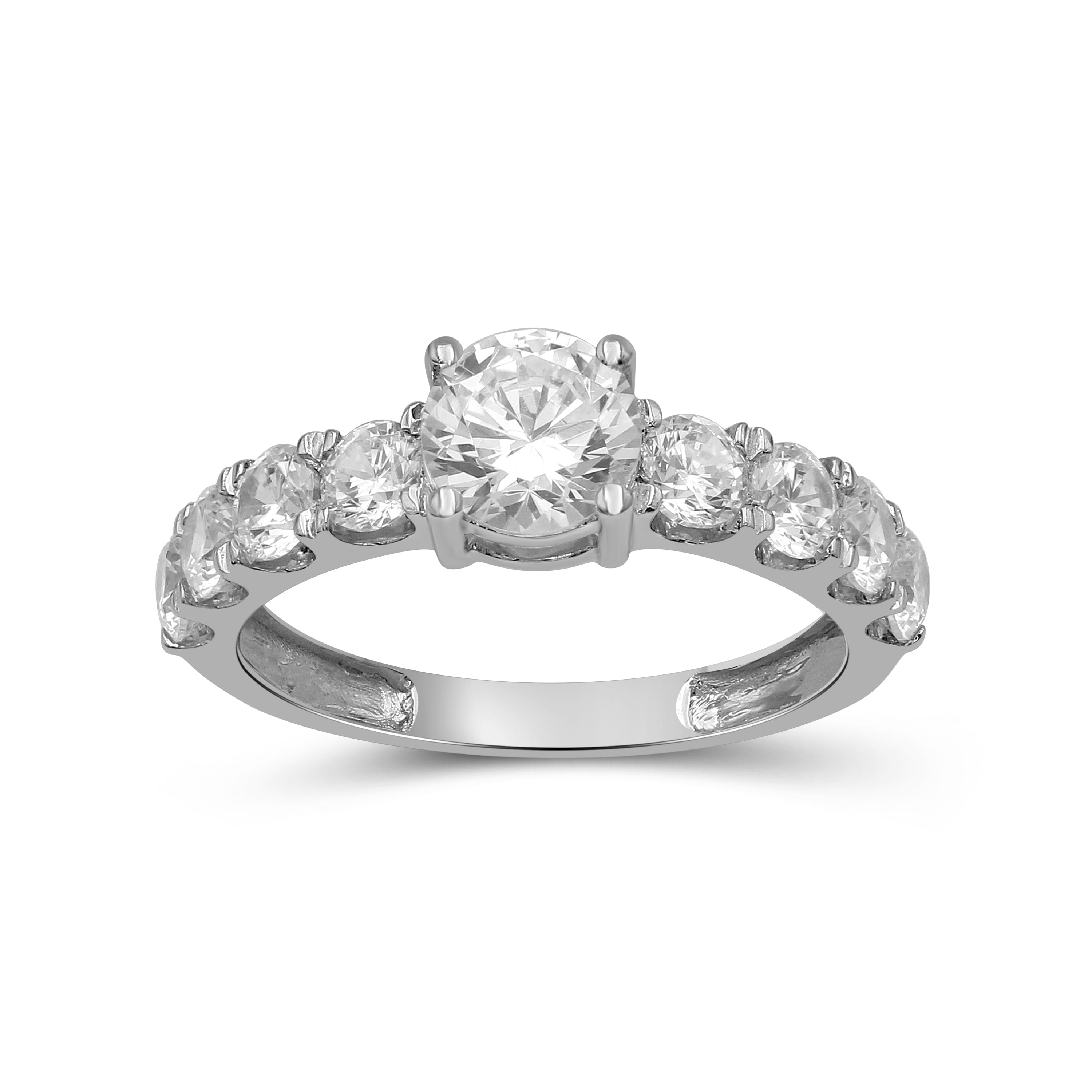 2.00 Carat T.W. Round-cut Lab Grown Diamond (F/VS+) 14K Gold Fashion Ring