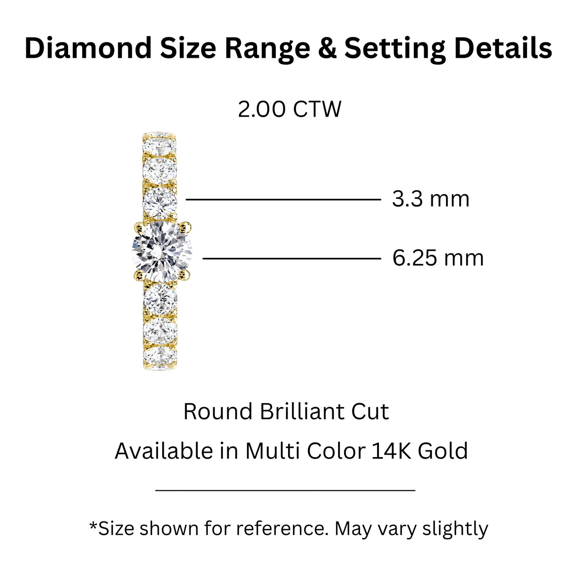 2.00 Carat T.W. Round-cut Lab Grown Diamond (F/VS+) 14K Gold Fashion Ring