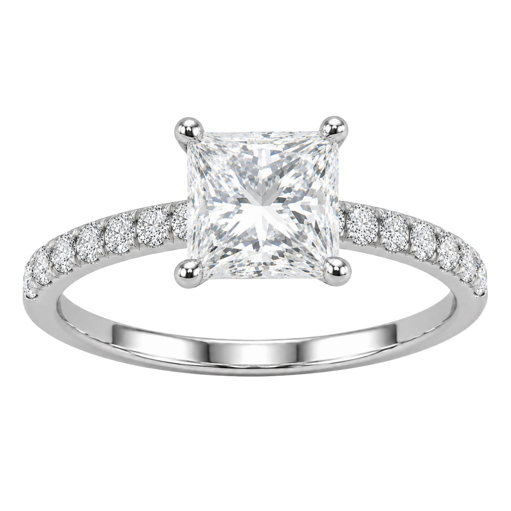 Diamonair Solitaire Band Ring Set - Lab Grown Diamond 14K Gold Solitaire Band Ring