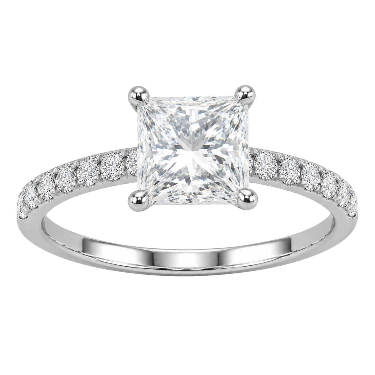 Diamonair Solitaire Band Ring Set - Lab Grown Diamond 14K Gold Solitaire Band Ring