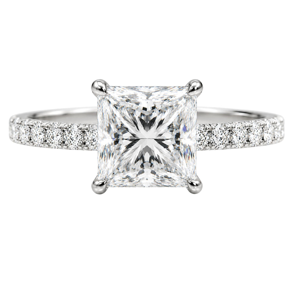 Diamonair Solitaire Band Ring Set - Lab Grown Diamond 14K Gold Solitaire Band Ring