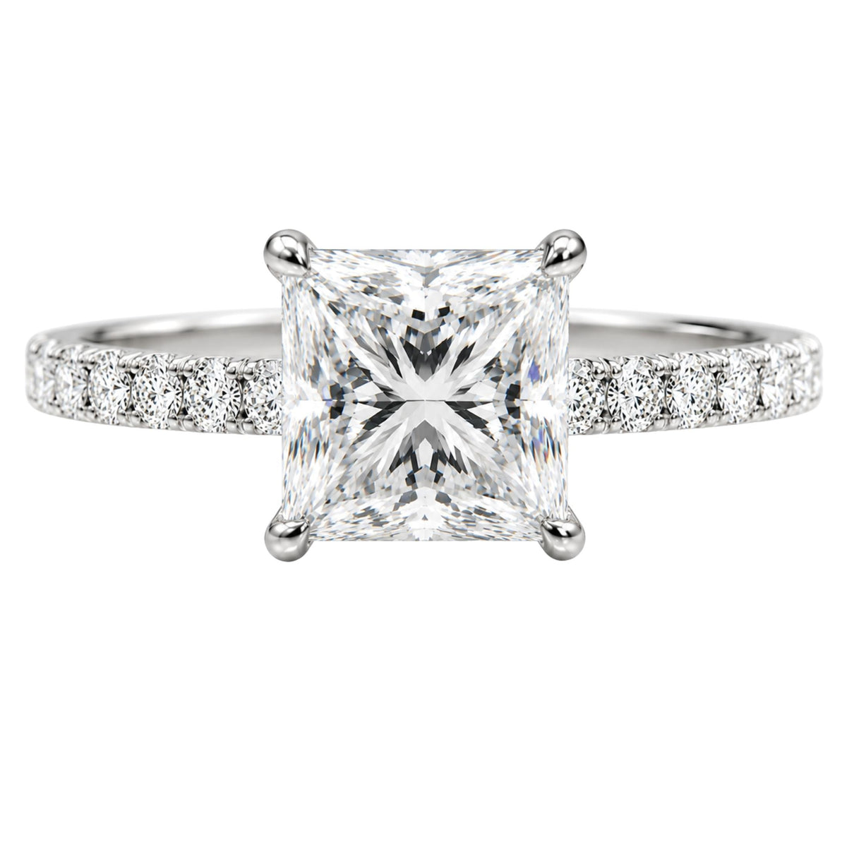 Diamonair Solitaire Band Ring Set - Lab Grown Diamond 14K Gold Solitaire Band Ring
