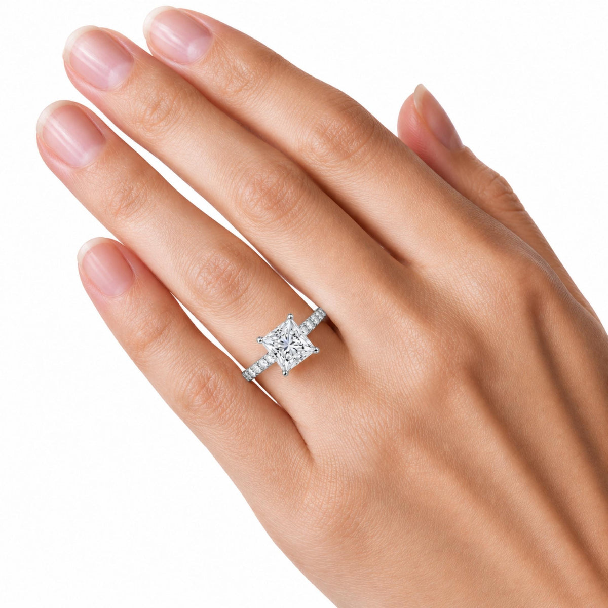 Diamonair Solitaire Band Ring Set - Lab Grown Diamond 14K Gold Solitaire Band Ring