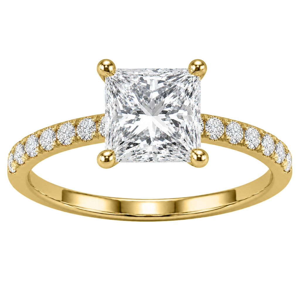 Diamonair Solitaire Band Ring Set - Lab Grown Diamond 14K Gold Solitaire Band Ring