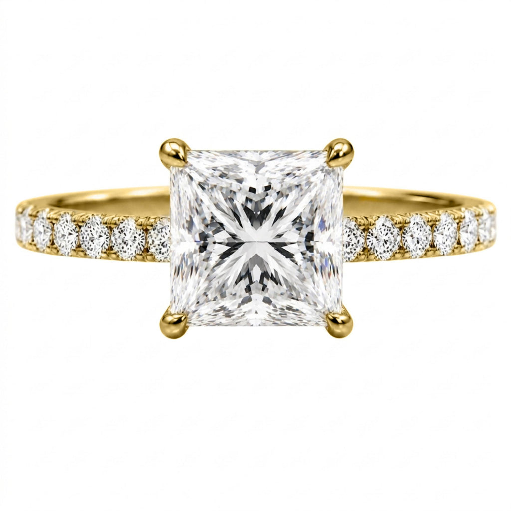 Diamonair Solitaire Band Ring Set - Lab Grown Diamond 14K Gold Solitaire Band Ring