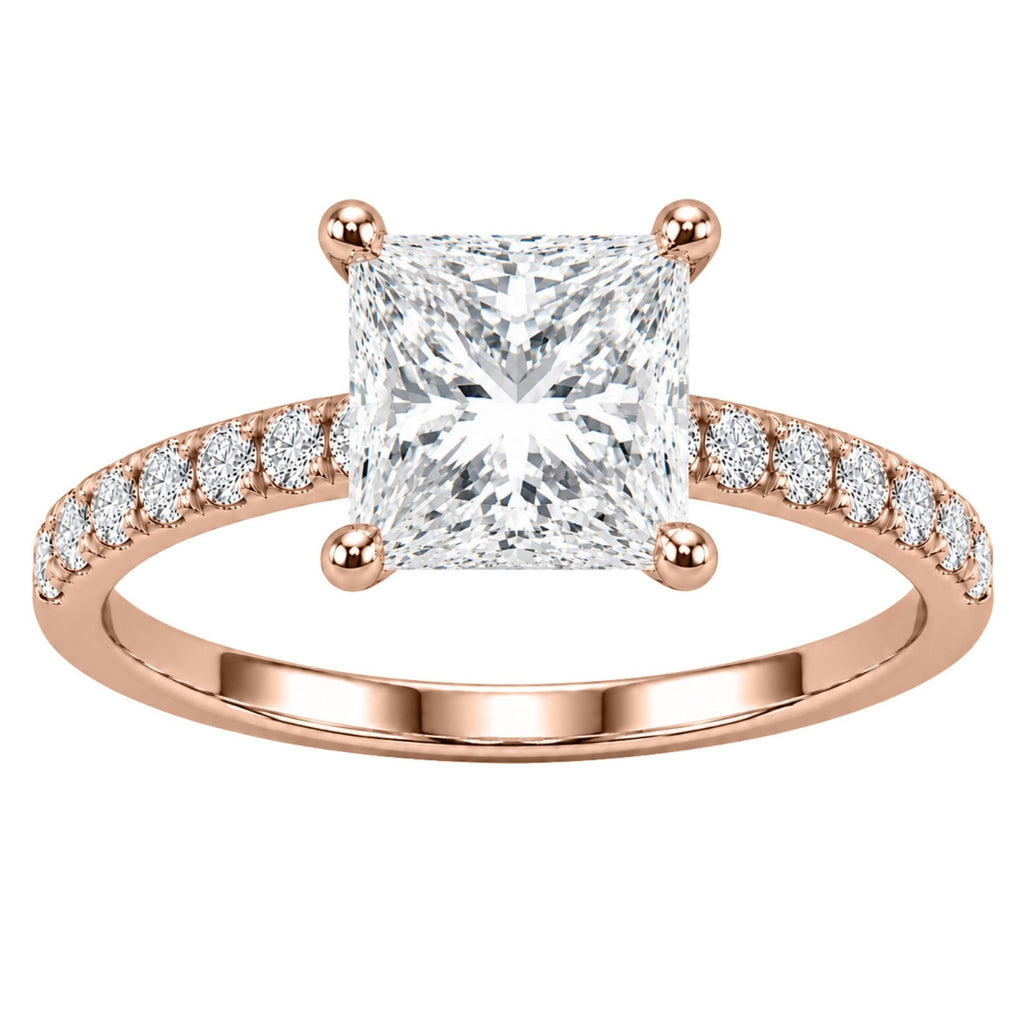 Diamonair Solitaire Band Ring Set - Lab Grown Diamond 14K Gold Solitaire Band Ring