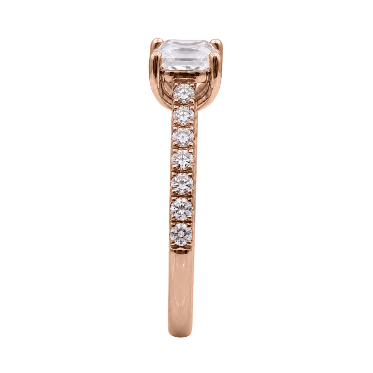 Diamonair Solitaire Band Ring Set - Lab Grown Diamond 14K Gold Solitaire Band Ring