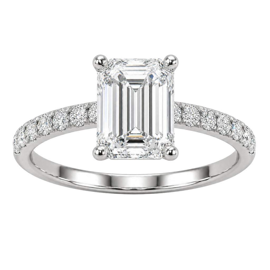 Diamonair Solitaire Band Ring Set - Lab Grown Diamond 14K Gold Solitaire Band Ring