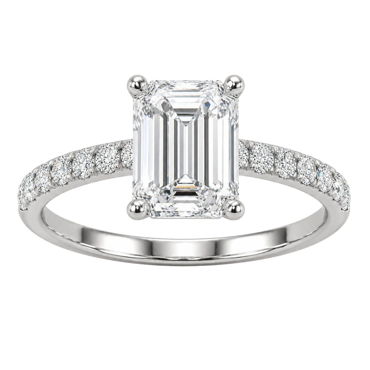 Diamonair Solitaire Band Ring Set - Lab Grown Diamond 14K Gold Solitaire Band Ring