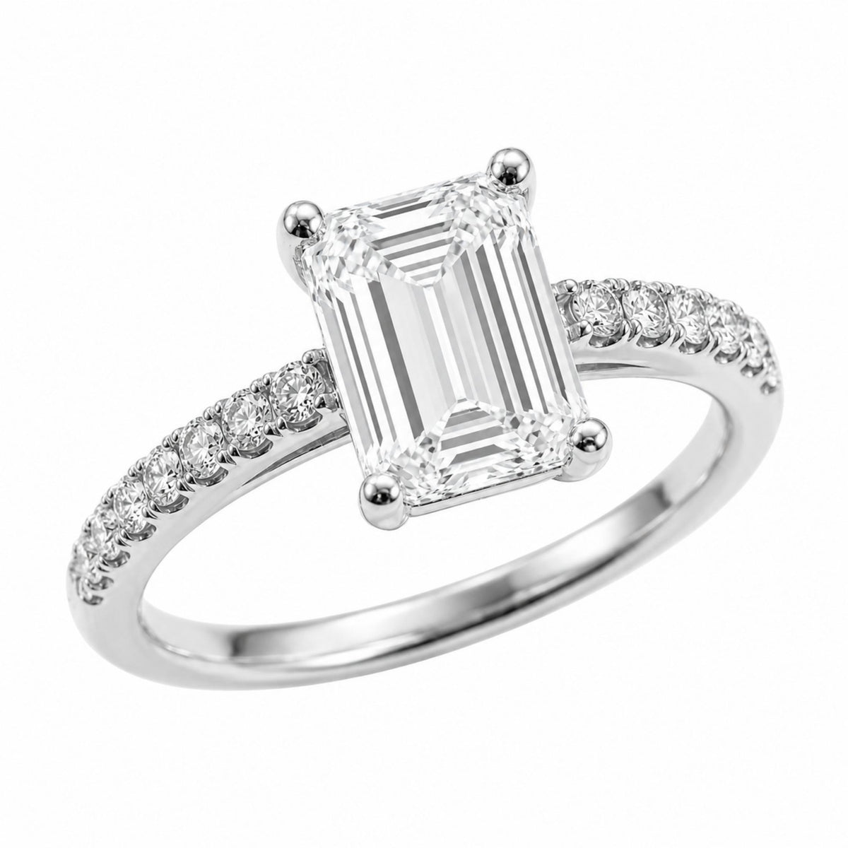 Diamonair Solitaire Band Ring Set - Lab Grown Diamond 14K Gold Solitaire Band Ring