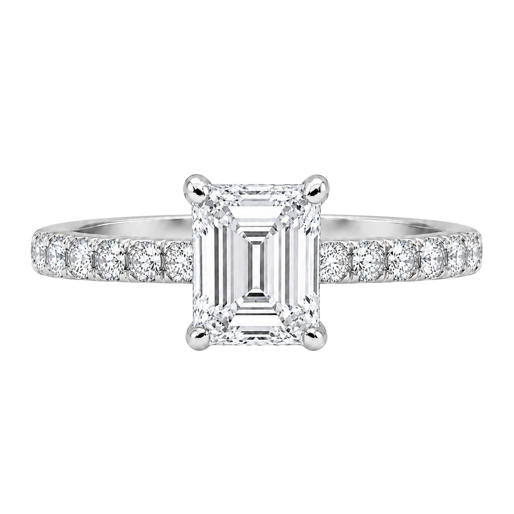 Diamonair Solitaire Band Ring Set - Lab Grown Diamond 14K Gold Solitaire Band Ring