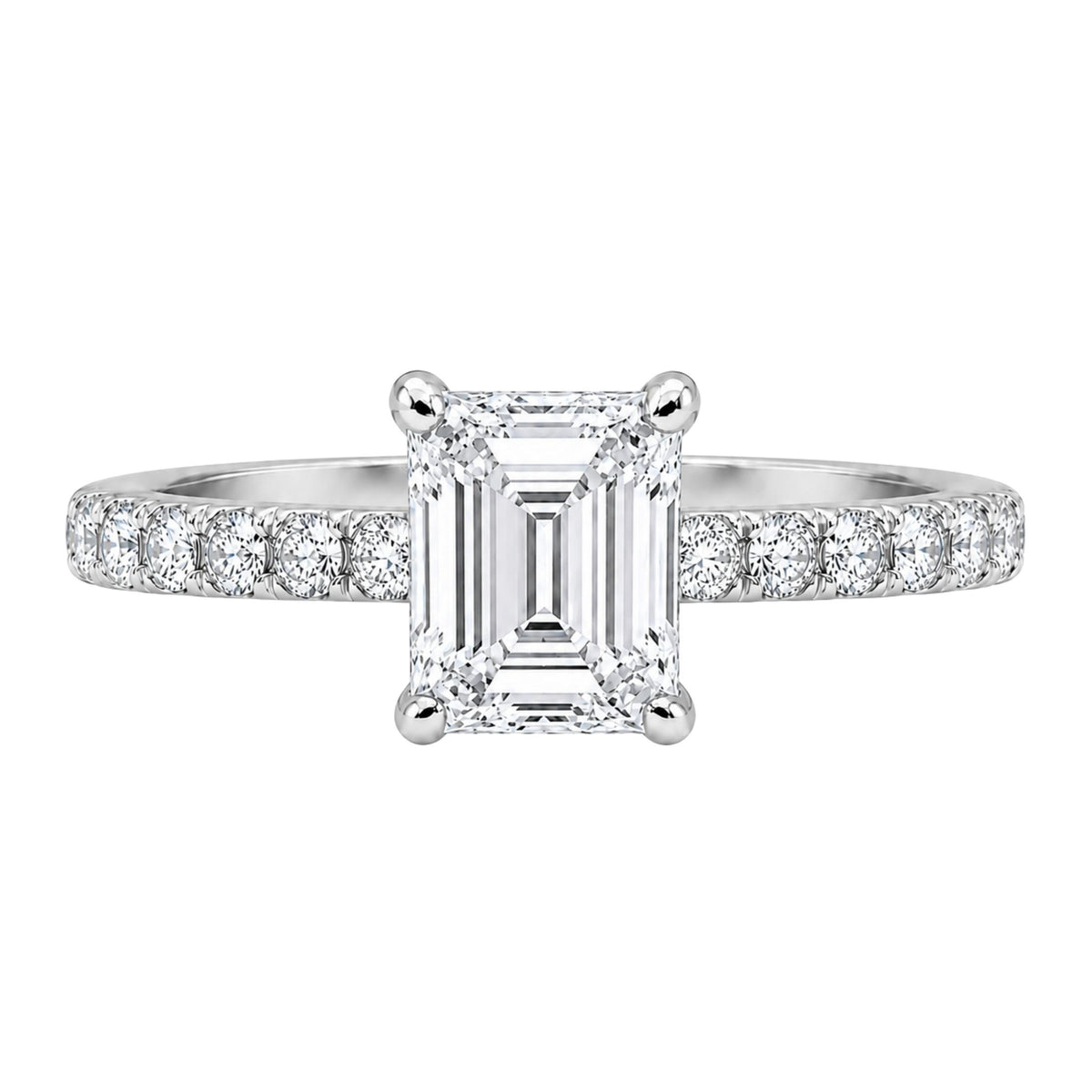 Diamonair Solitaire Band Ring Set - Lab Grown Diamond 14K Gold Solitaire Band Ring